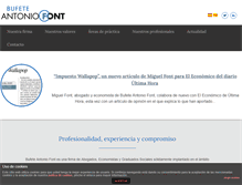 Tablet Screenshot of bufeteantoniofont.com